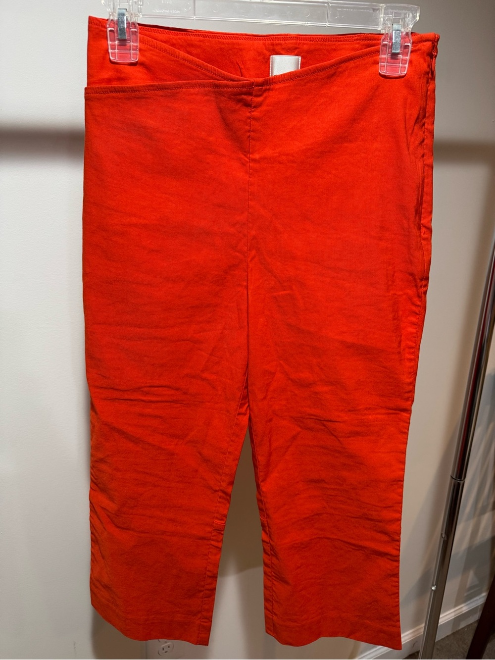 NWT Maeve Bright Orangy Red Capri Pants